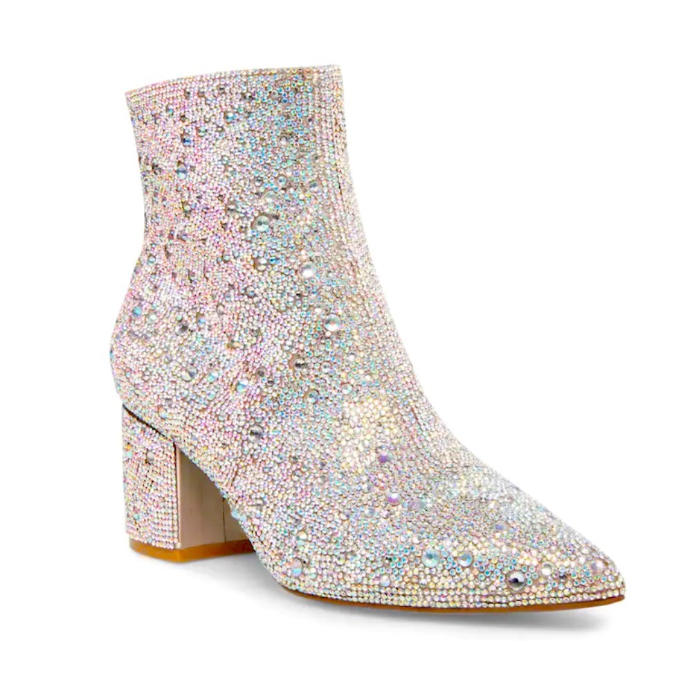 Betsey Johnson Kyla Sparkle Rhinestone Booties